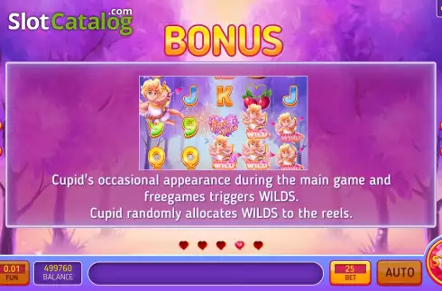 Game Features screen 2. Little Cupid's Dreams slot