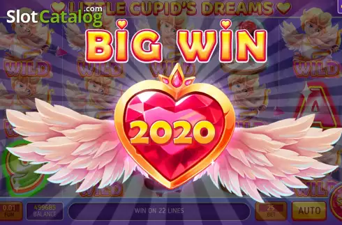 Big Win screen. Little Cupid's Dreams slot