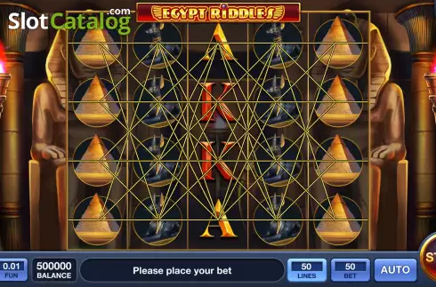 Game screen. Egypt Riddles slot