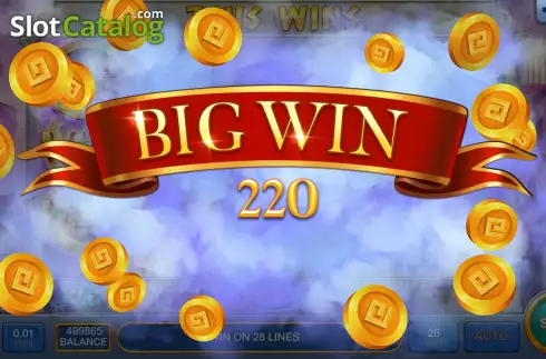 Big Win screen. Zeus Wins slot