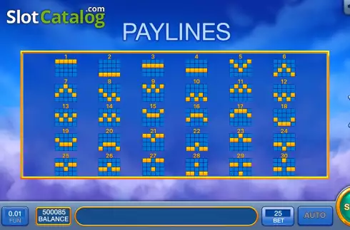 PayLines screen. Zeus Wins slot