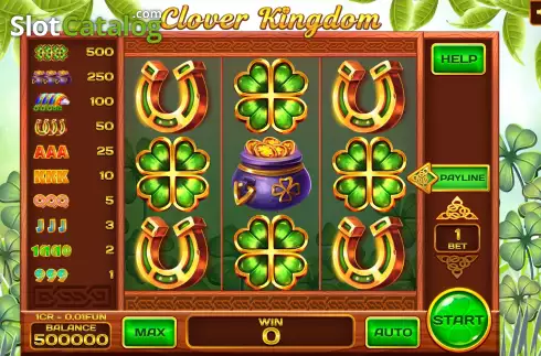 Game screen. Clover Kingdom (Pull Tabs) slot