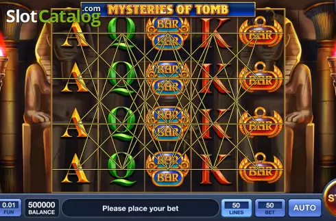 Game screen. Mysteries Of Tomb slot