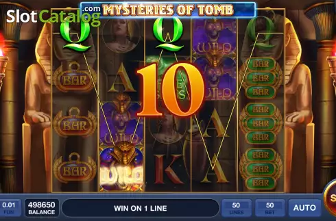 Win screen. Mysteries Of Tomb slot