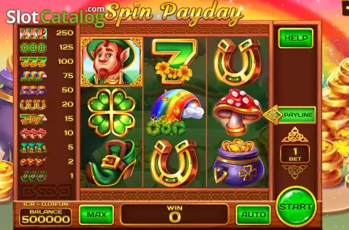 Game screen. Spin Payday (Pull Tabs) slot