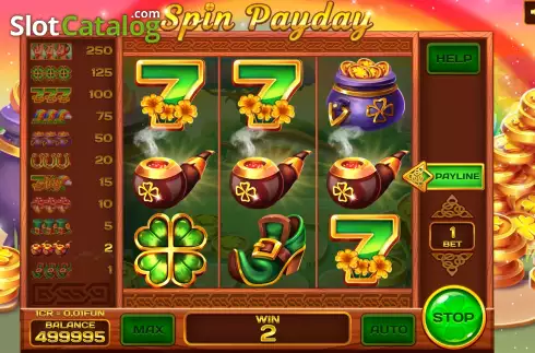 Win screen 2. Spin Payday (Pull Tabs) slot