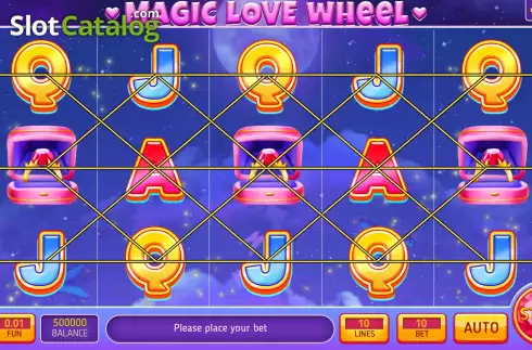 Game screen. Magic Love Wheel slot