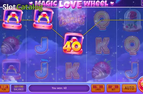 Win screen 2. Magic Love Wheel slot
