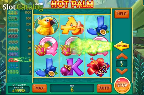 Ekran3. Hot Palm (3X3) yuvası
