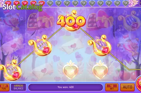 Win screen 3. Hearts Collection slot