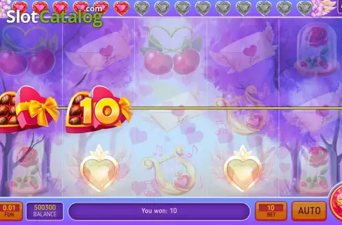 Win screen 2. Hearts Collection slot