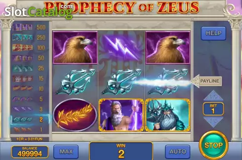 Win screen 2. Prophecy Of Zeus (Pull Tabs) slot