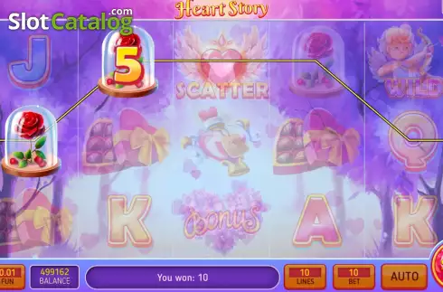 Win screen 2. Heart Story slot