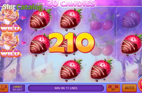 Win screen 2. 20 Candies slot