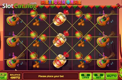 Game screen. Mexican Game slot