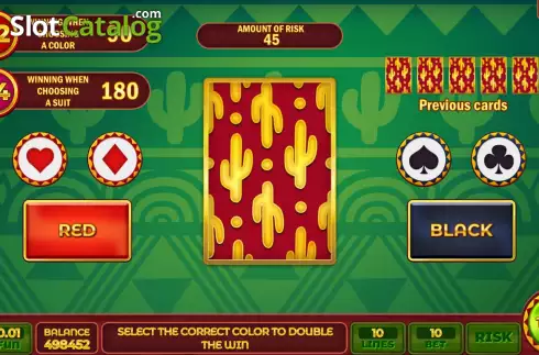 Risk Game screen. Mexican Game slot