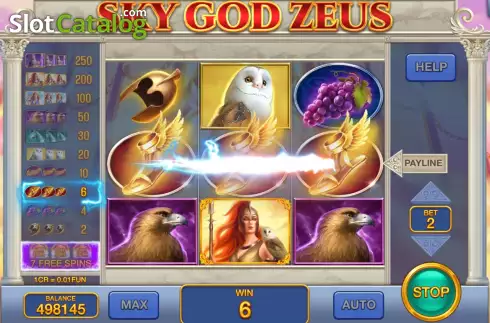 Win screen 2. Sky God Zeus (Pull Tabs) slot