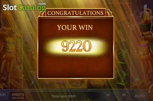 Win Free Spins screen. Relic of Tomb slot