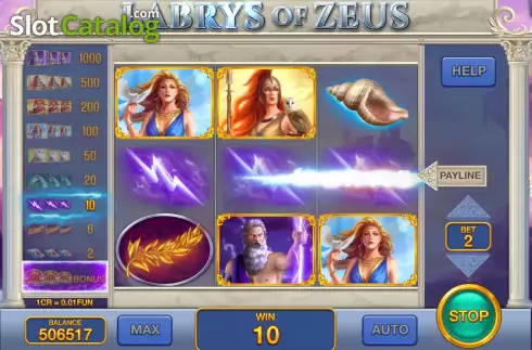 Ekran5. Labrys of Zeus (Pull Tabs) yuvası