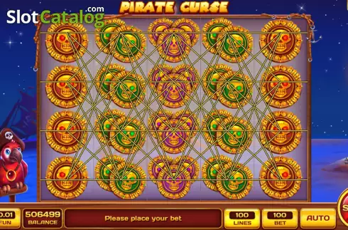 Game screen. Pirate Curse slot