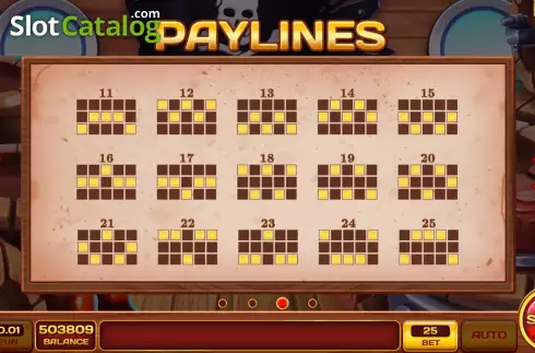 PayLines screen 2. Pirate Ship Gold slot