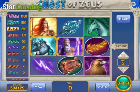 Game screen. Ghost of Zeus (3x3) slot