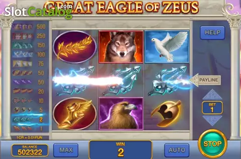 Win screen 2. Great Eagle of Zeus (3x3) slot