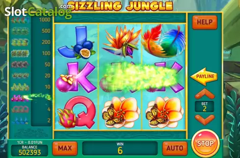 画面5. Sizzling Jungle (3x3) カジノスロット