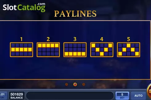 PayLines screen. Battle of Priests slot