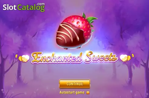 Start Game screen. Enchanted Sweets slot