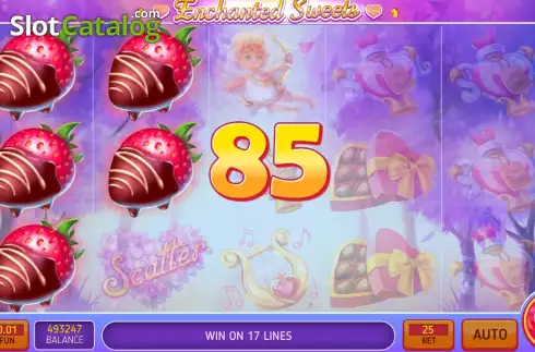 Win screen. Enchanted Sweets slot