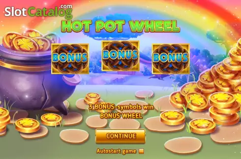 Start Game screen. Hot Pot Wheel Respin slot