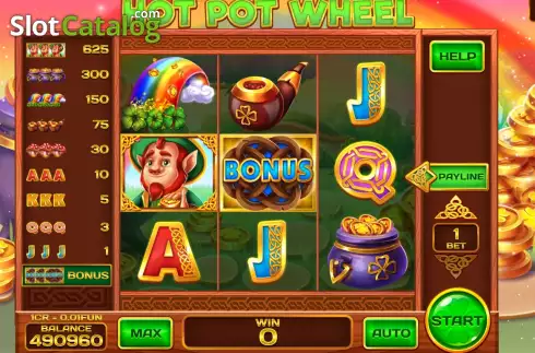 Game screen. Hot Pot Wheel Respin slot