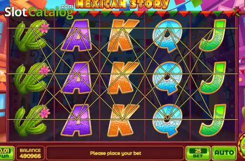 Game screen. Mexican Story slot