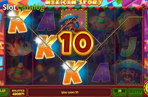 Win screen 2. Mexican Story slot