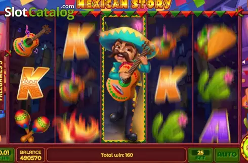 Free Spins screen 3. Mexican Story slot