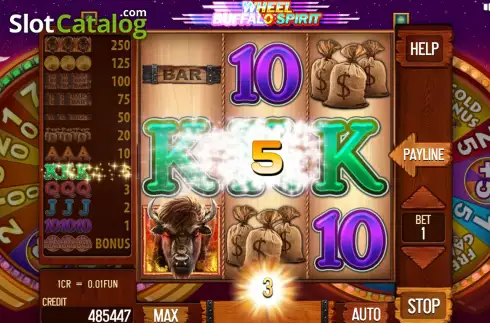 Win screen 2. Buffalo Spirit Wheel (Pull Tabs) slot
