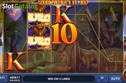Win screen 2. Cleopatra's Story slot