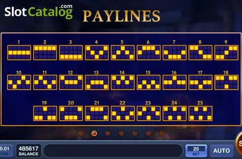 PayLines screen. Cleopatra's Story slot