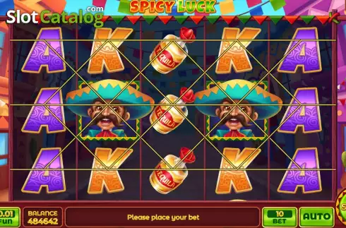 Game screen. Spicy Luck slot