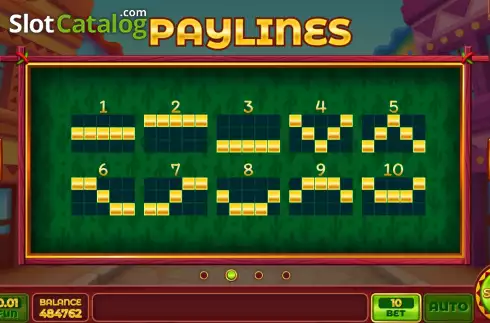 PayLines screen. Spicy Luck slot