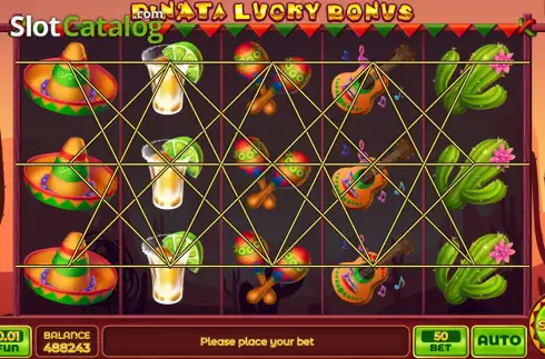 Game screen. Pinata Lucky Bonus slot