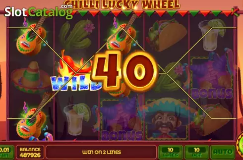 Win screen 3. Chilli Lucky Wheel slot