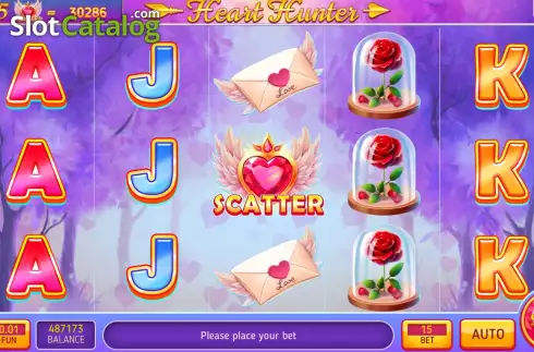 Game screen. Heart Hunter slot