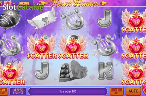 Free Spins screen 3. Heart Hunter slot