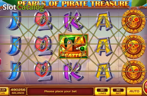 Game screen. Pearls of Pirate Treasure slot