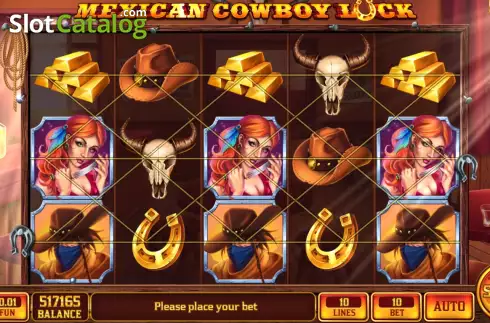 Game screen. Mexican Cowboy Luck slot