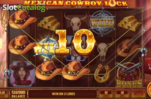 Win screen 2. Mexican Cowboy Luck slot