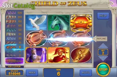 Ecran4. Shield of Zeus (Pull Tabs) slot