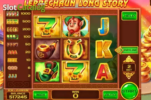 Game screen. Leprechaun Long Story (Pull Tabs) slot